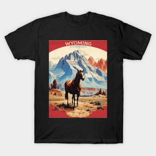 Wyoming United States of America Tourism Vintage Poster T-Shirt